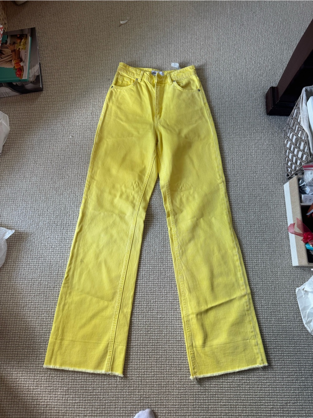 Zara Yellow Denim Pants